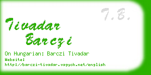 tivadar barczi business card